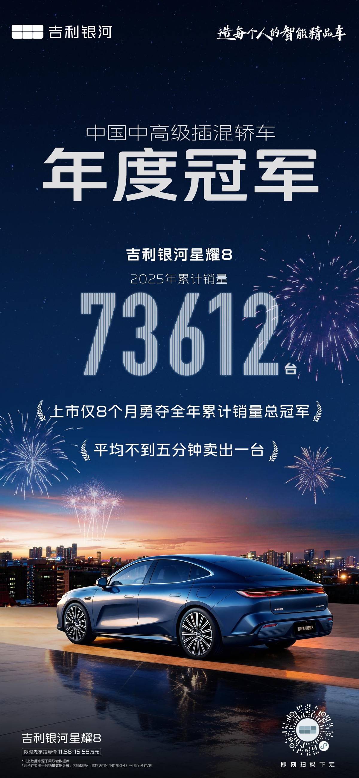 25年年度冠军！星耀8坐稳中高级插混轿车市场销量头把交椅